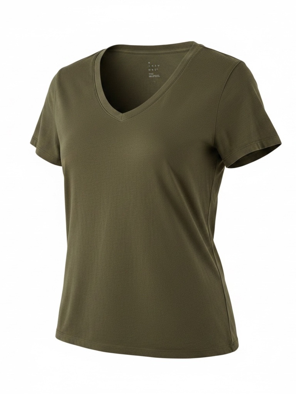 A new day | like new green scoop neck, loose fit cotton blend short sleeve tee